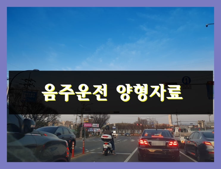  음주운전 경찰조사 행정사 양형자료 준비에 대해