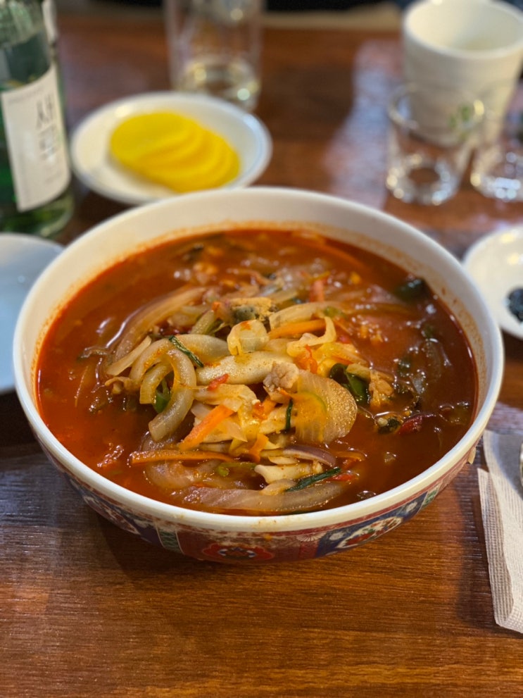 영등포 짬뽕 맛집 송죽장 고추짬뽕과 가지튀김 후기