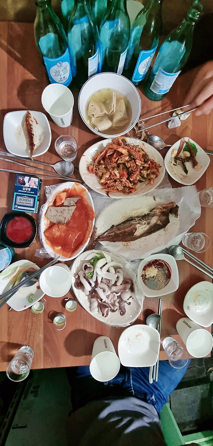  강변역 포차에서 친구들과 함께 스트레스 해소