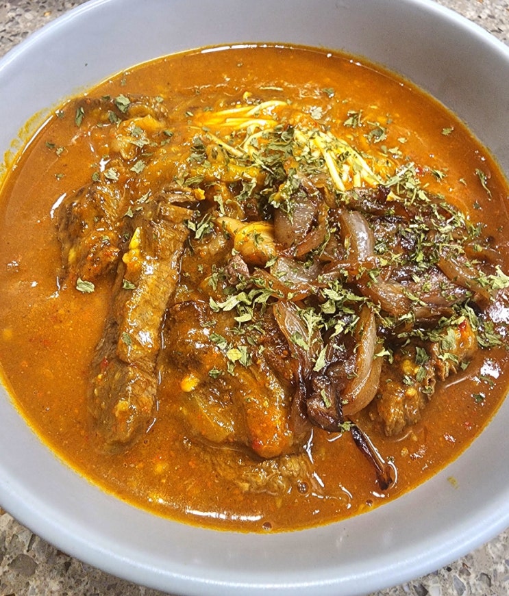  매콤한 소고기 카레소면 - 즉흥적으로 만든 핵맛도리 카레요리