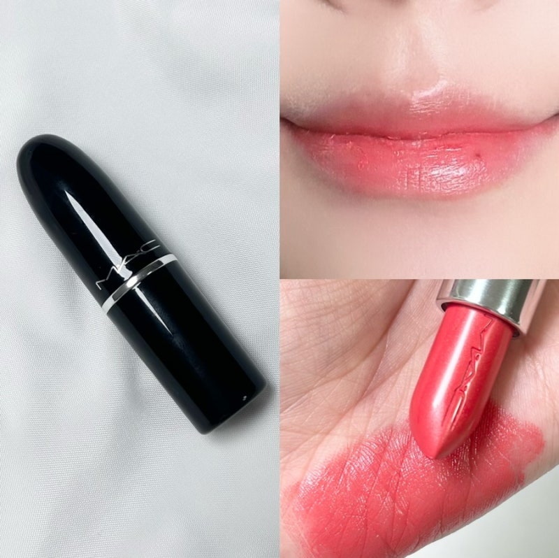 맥 러스터글래스 거미베어 컬러 발색 후기 봄웜 립스틱 추천