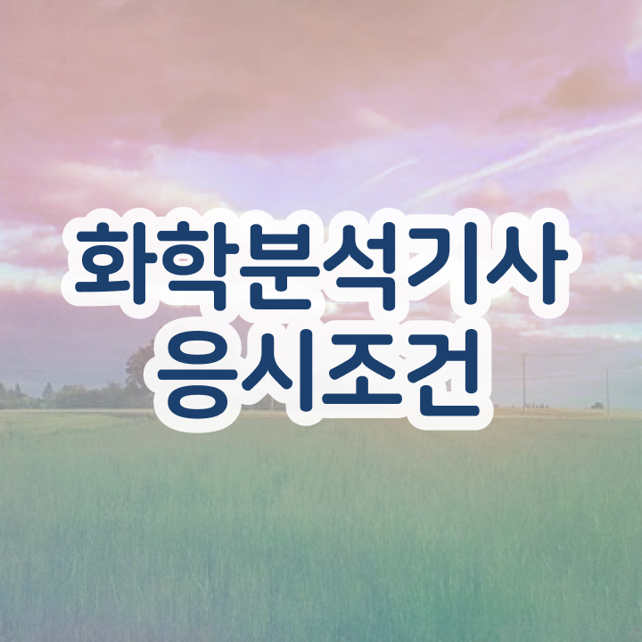  화학분석기사 한달 화학분석기사 학은제로 수월하게 시험자격 끝냈던 팁