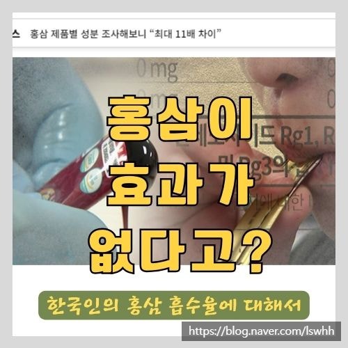 홍삼을 아무리 먹어도 효과가 없는 이유 - 홍삼과 발효홍삼의 차이와 흡수율