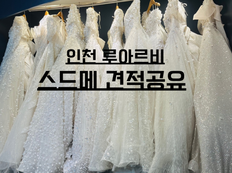  인천 웨딩드레스 루아르비 스드메 상담/인천웨딩드레스 웨딩 견적 공유