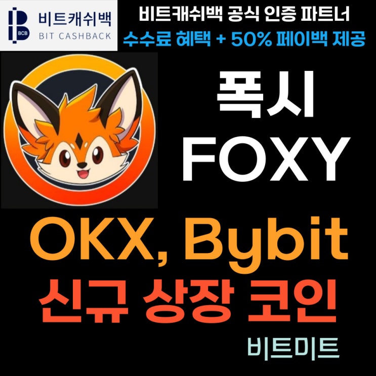 폭시 코인 (FOXY) OKX, Bybit 거래소 동시 상장할 밈코인 소개 및 전망 분석, 리스크 줄이는 방법