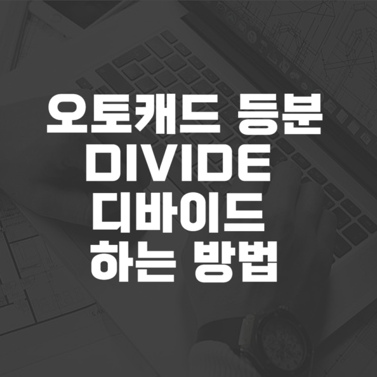  오토캐드 등분 divide 디바이드 하는 법