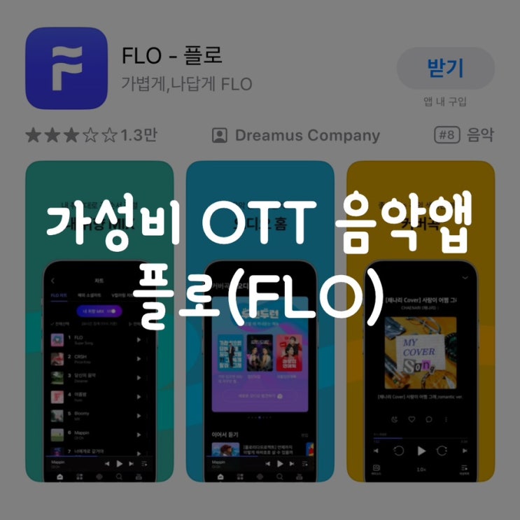  가성비 OTT 음악앱 플로(FLO)