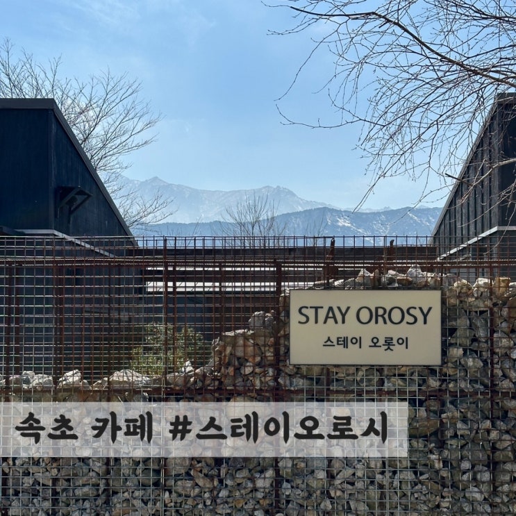  [속초] 설악산 뷰 카페 #스테이오롯이