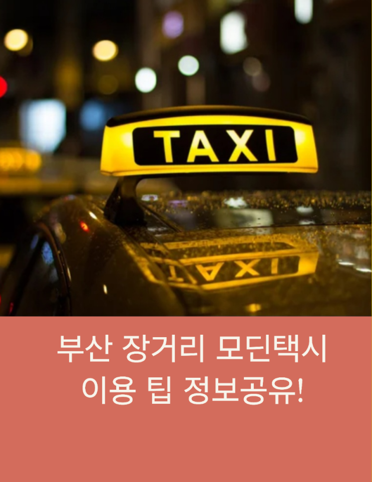  부산 장거리콜택시 이용 정보공유!