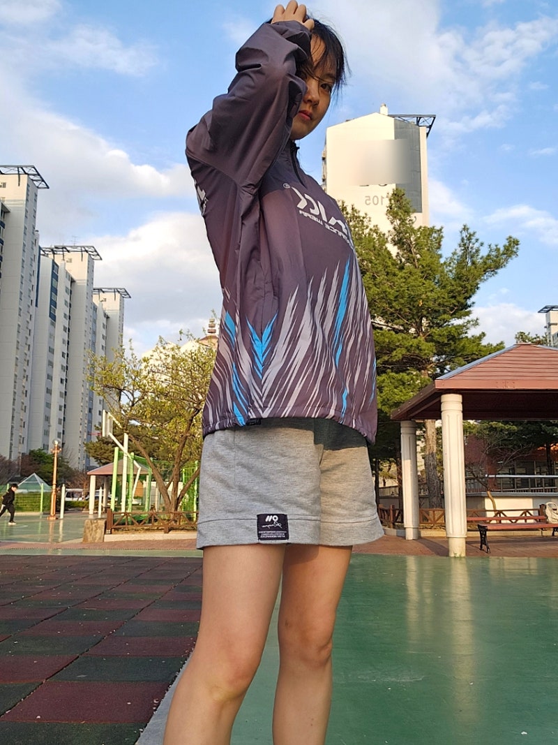 여자야외운동복 조이킥 하프집업바람막이 존예 (JWH2403그레이)