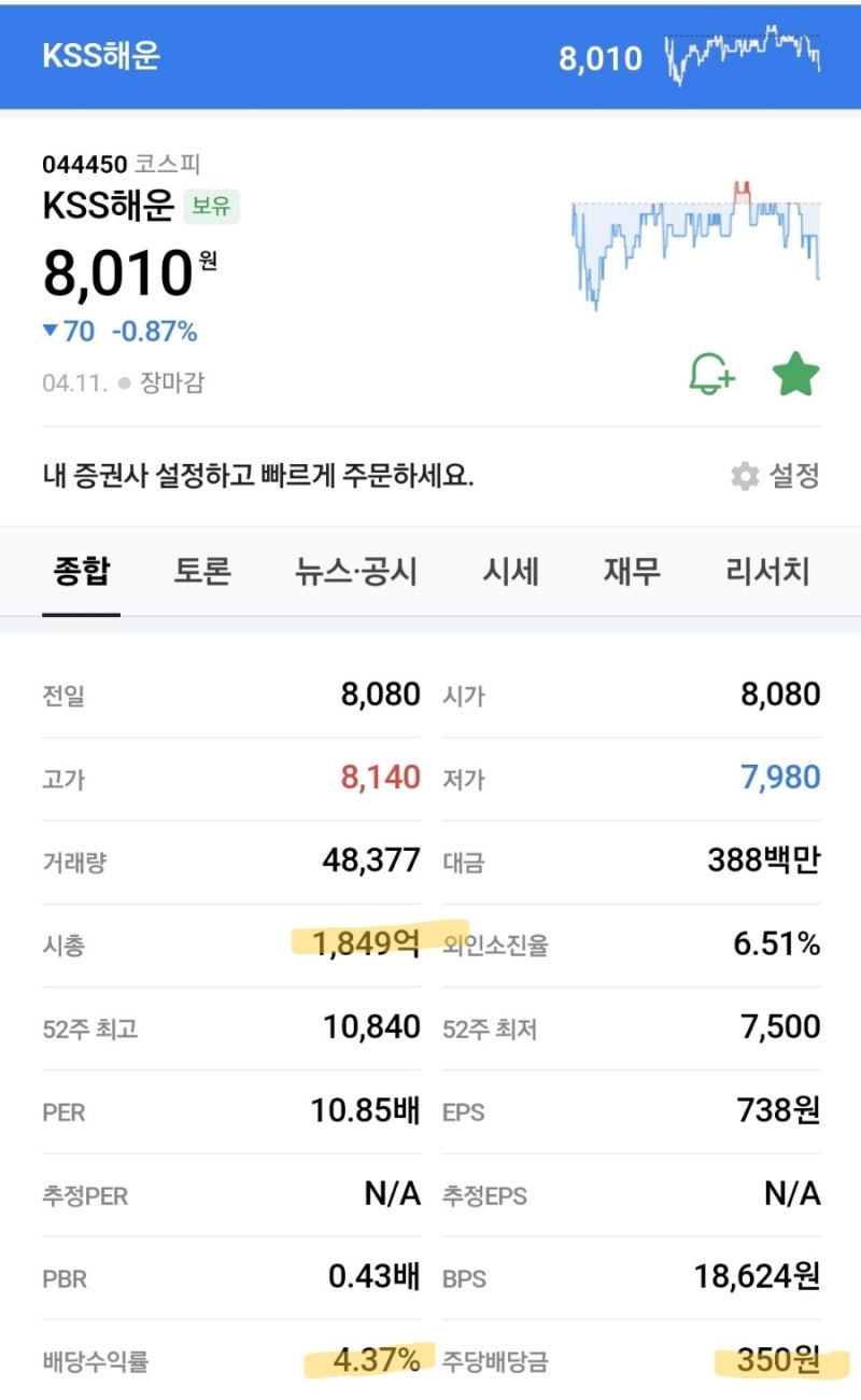 KSS해운 환율/금리 효과 정리 : 네이버 블로그