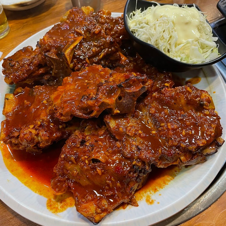  명동 맛집 | 신동궁감자탕 , 맛있게 매운 뼈숯불구이 을지로입구역