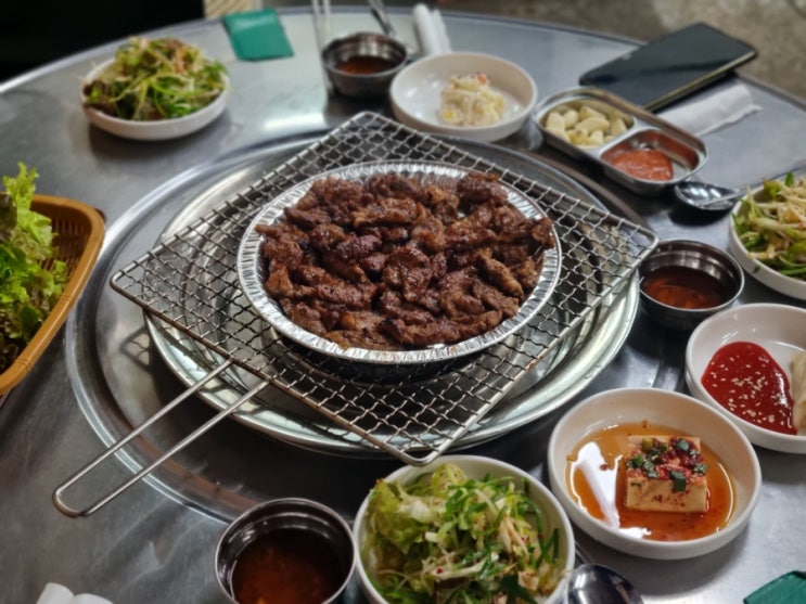  부산 신평 연탄불 수제 직화구이 양념소갈비살 송부장연탄갈비