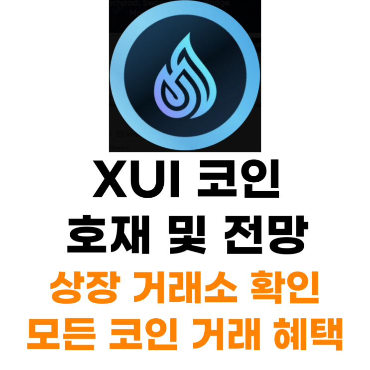  유수이 XUI 코인 상장 거래소 사는 법 총정리
