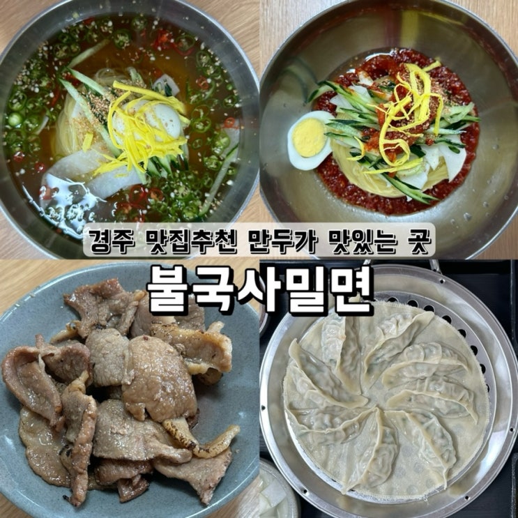  경주 맛집추천 만두가 맛있는 불국사밀면