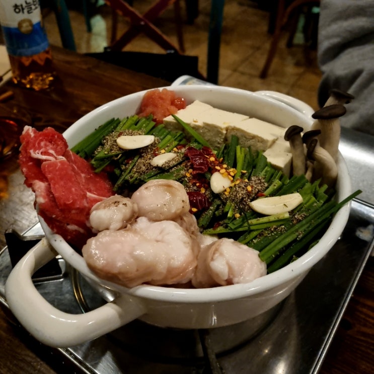  공릉역술집 :: 야장이 가능한 남자서른 솔직한 내돈내산 후기 (미소대창전골, 가지튀김)