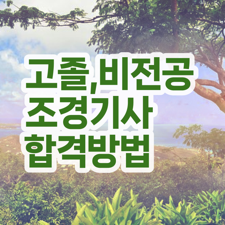  조경기사 과목 조경기사 취득자격 관련학과 졸업장 없어도 일하면서 반 년만에 갖췄던 팁