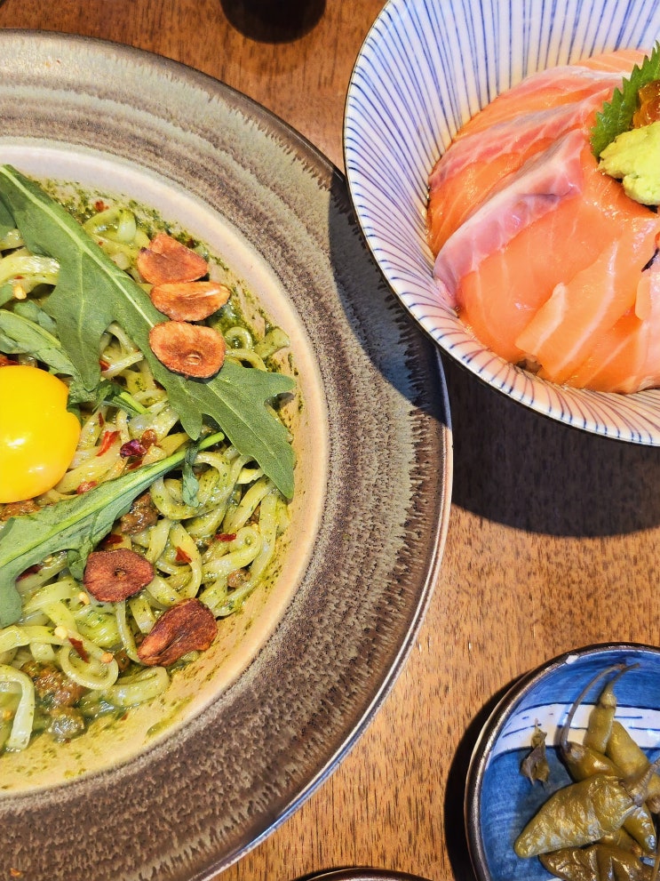  서울 망원 시장 맛집 파동 바질소바가 맛있는 집 주차
