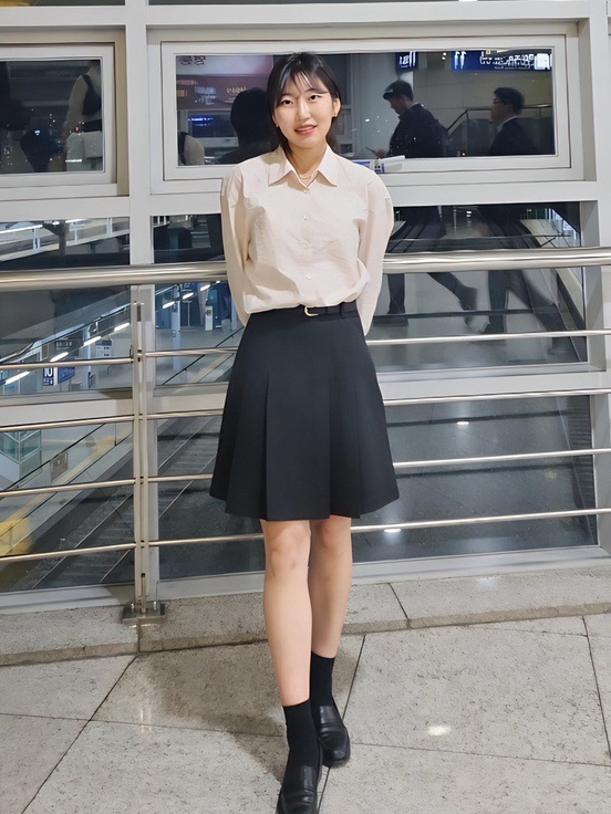  틸아이다이 벨트 플리츠스커트 코디, 솔직 후기