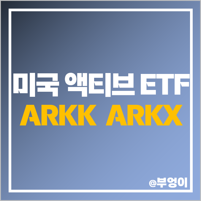 미국 ARK Invest 액티브 ETF ARKK ARKX 주가 배당 미국 ARK Invest 액티브 ETF ARKK ARKX 주가 배당