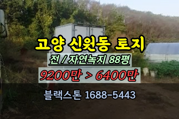 고양시 신원동 1억이하 토지 경매 농지 100평