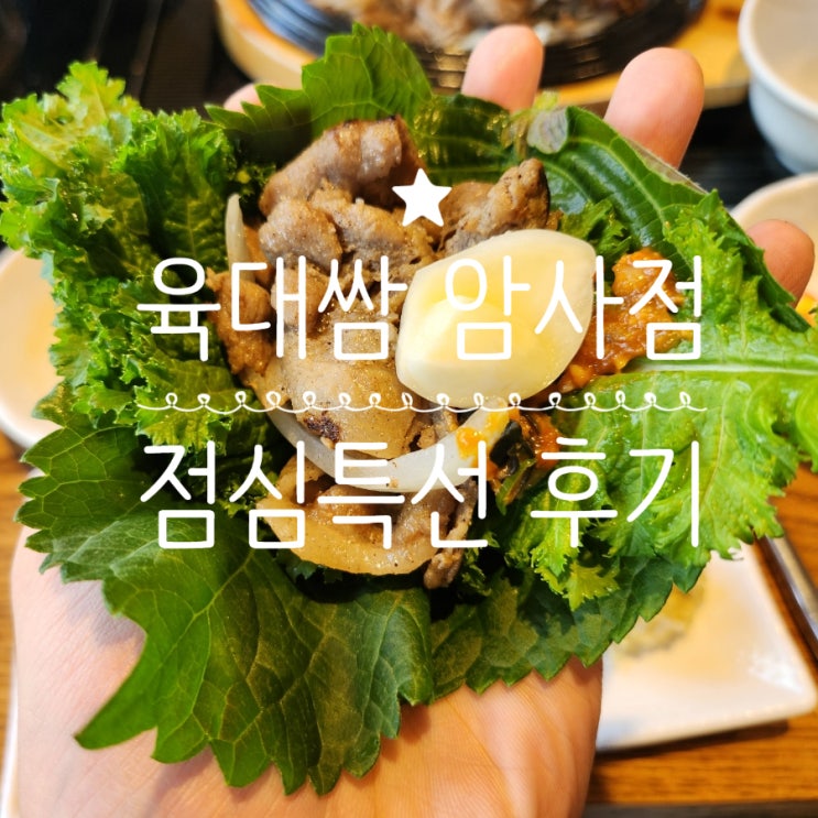  강동구 암사동 맛집 육대쌈 가성비 좋은 쌈밥 점심특선