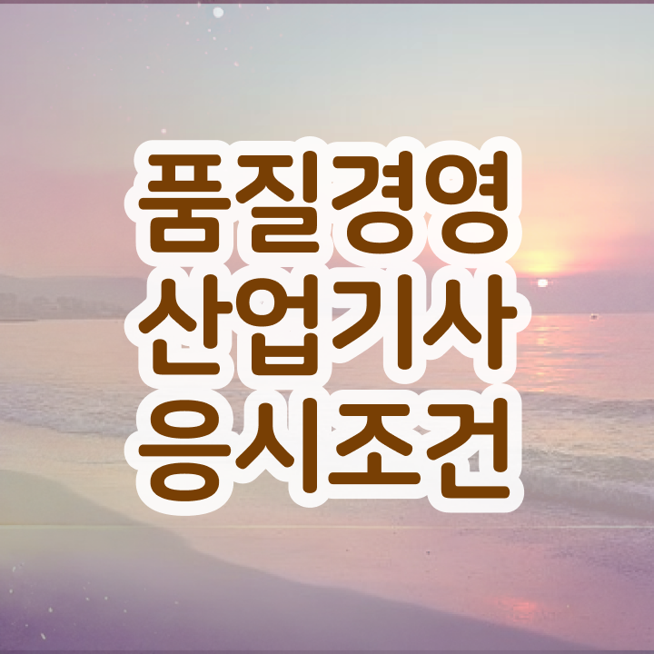  품질경영산업기사 필기 품질경영산업기사 응시자격 대학진학, 경력없이 일과 병행하며 반 년만에 갖춘 팁