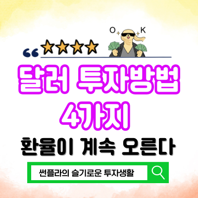  달러에 투자하는 방법 4가지 - 환율이 계속 오르고 있다;