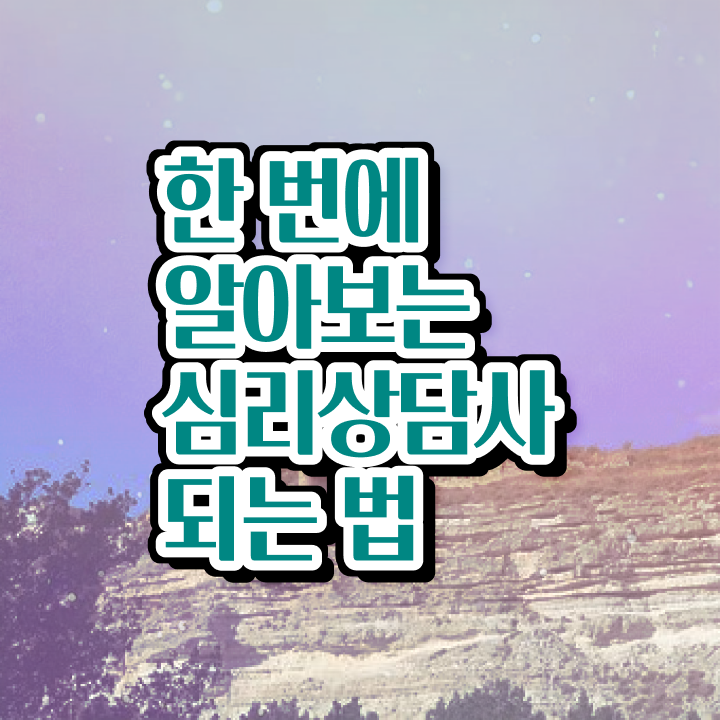  청소년 심리상담 자격증 , 심리상담사 자격증 응시자격 없이 취득한 과정 , 취업 전망