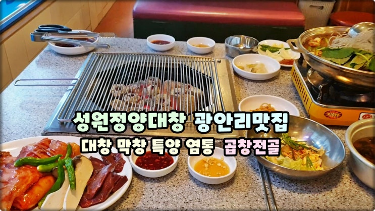 부산광안리고기집은 성원정양대창 광안리해수욕장맛집 먹방