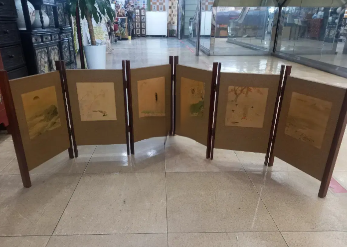  "古傳美 아기자기 미니 엔틱 빈티지한 6폭 병품 귀엽습니다" 빈티지 소품 엔틱소품 판매 / 강아지 고양이 단두종 국제 운송 이송 수송 서비스