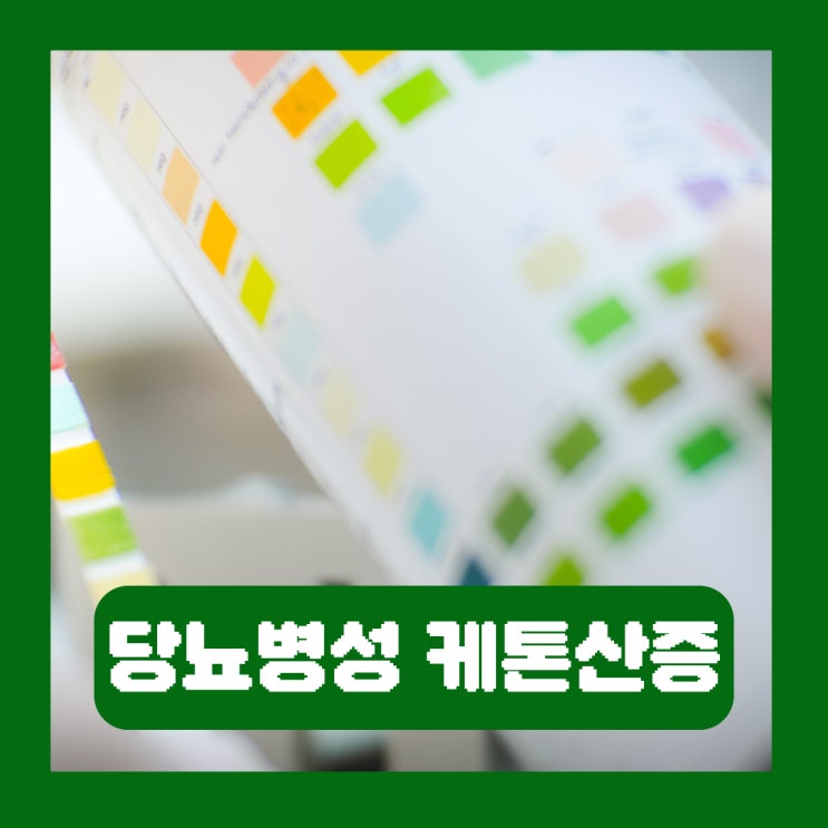  당뇨병성 케톤산증 증상 요 케톤체 소변검사 수치