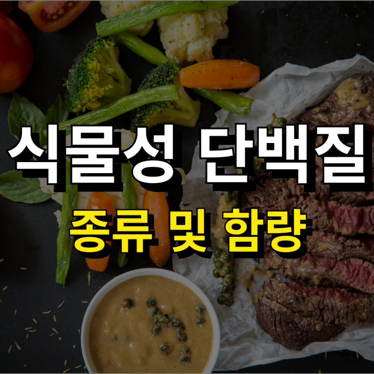  식물성 단백질 식품 종류(+ 함량)