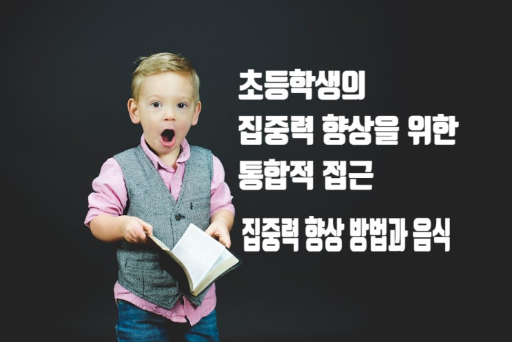  초등학생의 집중력 향상을 위한 통합적 접근(집중력 향상 방법과 음식)