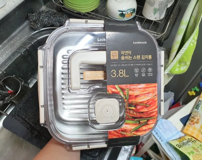 락앤락 숨쉬는 스텐 김치통 3.8L