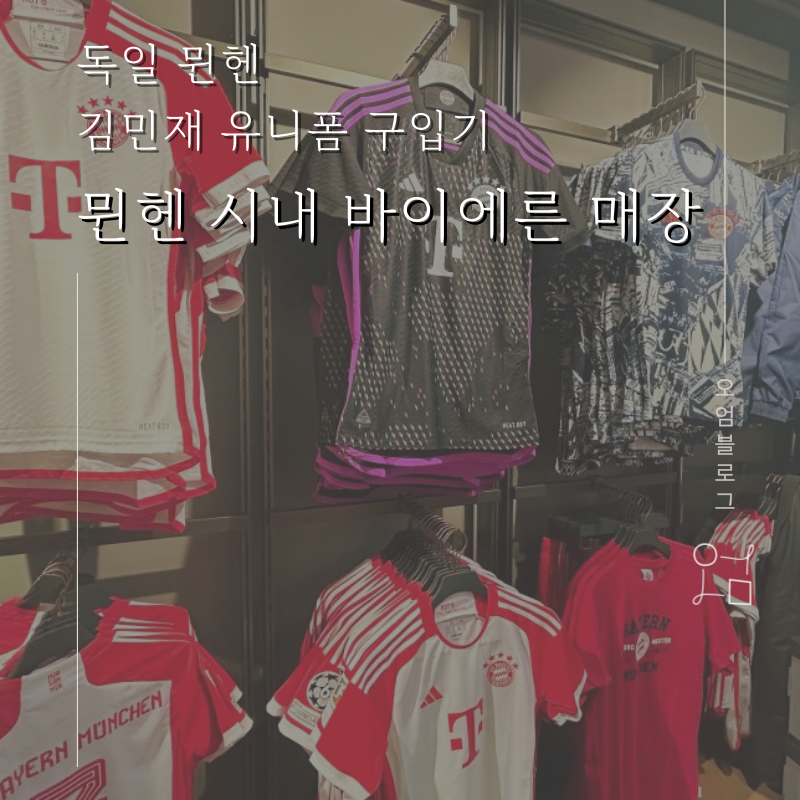 뮌헨 시내에서 바이에른 김민재 유니폼 구입 후기