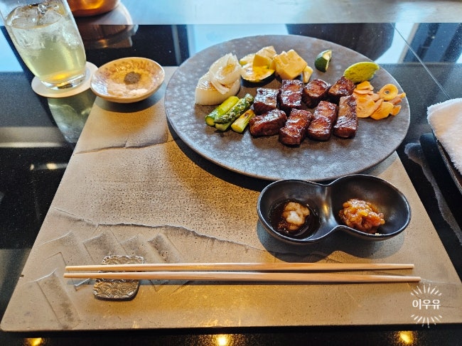  오사카 맛집 콘래드 호텔 쿠라 데판야끼 런치 (ft. 힐튼 아너스 골드)