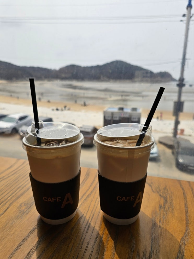  을왕리 해수욕장 카페에이 cafeA 바다 전망 라떼 좋아