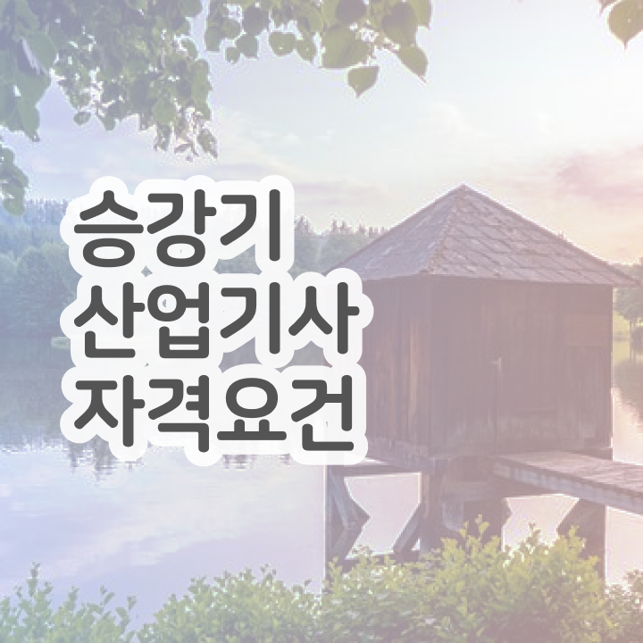  승강기산업기사 후기 승강기산업기사 응시조건 조건이 안됐는데 일하면서 15주만에 준비하는 후기