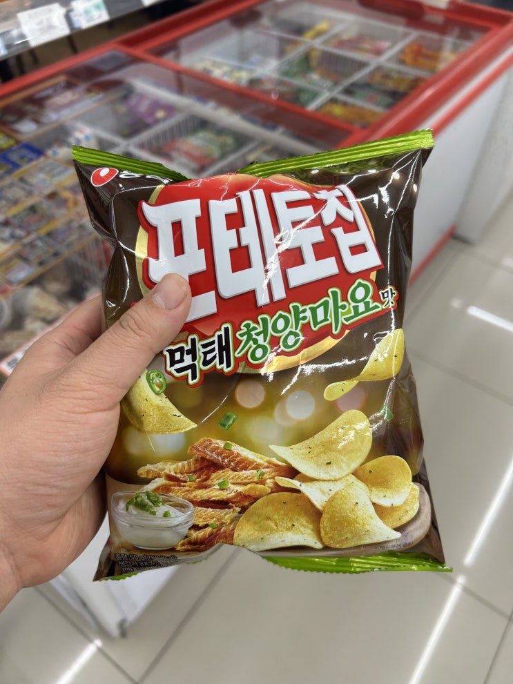  농심 <포테토칩 먹태청량마요맛> 리뷰