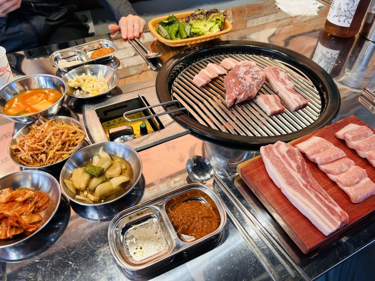  동인천고기집 신포동고기집 생삼겹살 추천 박달박가네 숯불껍데기