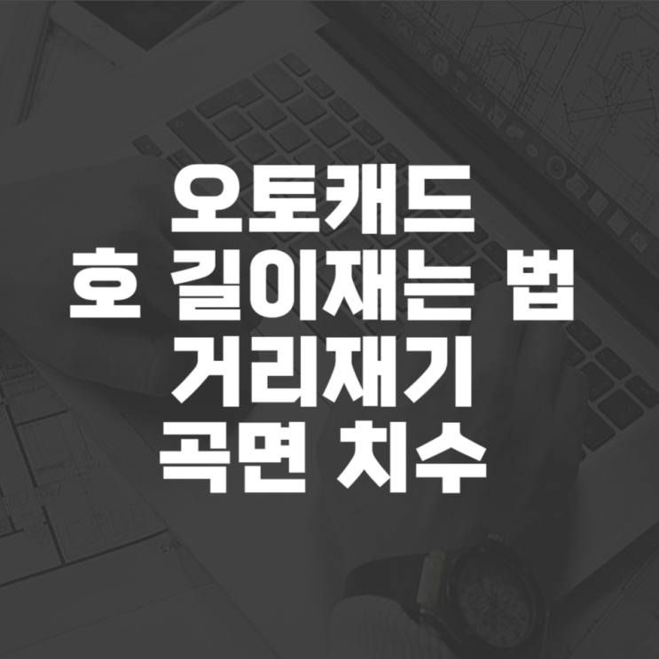  오토캐드 호 길이재는 법 거리재기