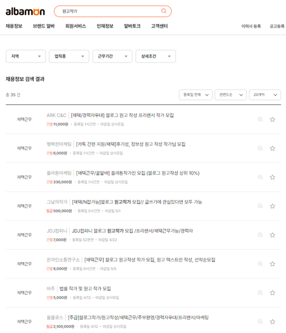 원고작가 부업 월 100만원 원고작가 부업 월 100만원