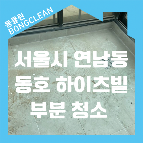  서울시 마포구 연남동 홍대입구역 동호 하이츠빌 부분 청소