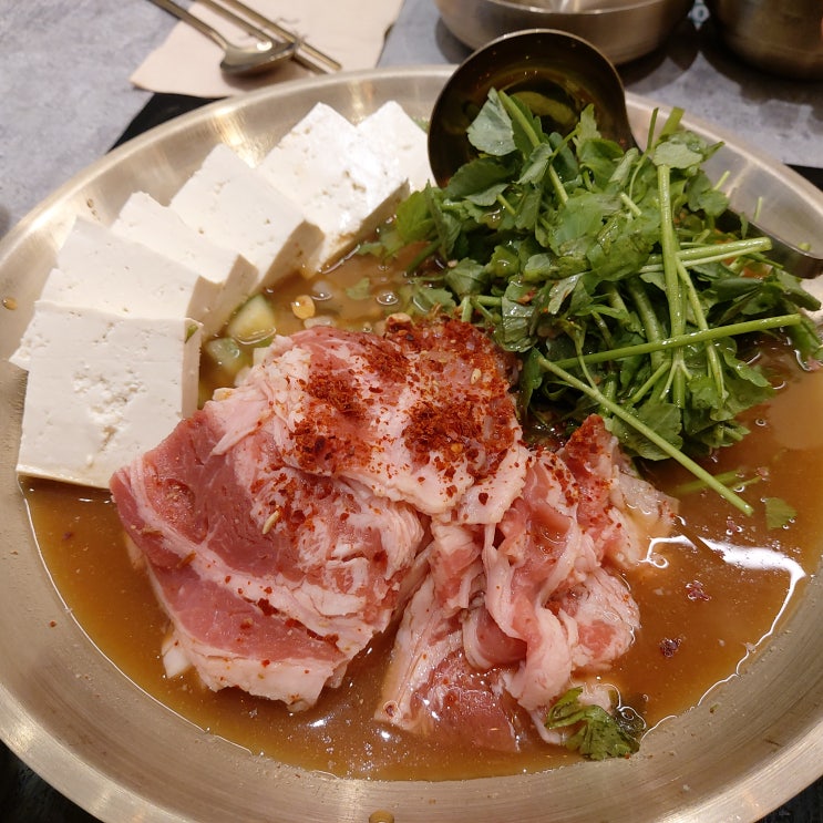  강동구 길동맛집 향긋한 미나리향 솔솔 옥된장