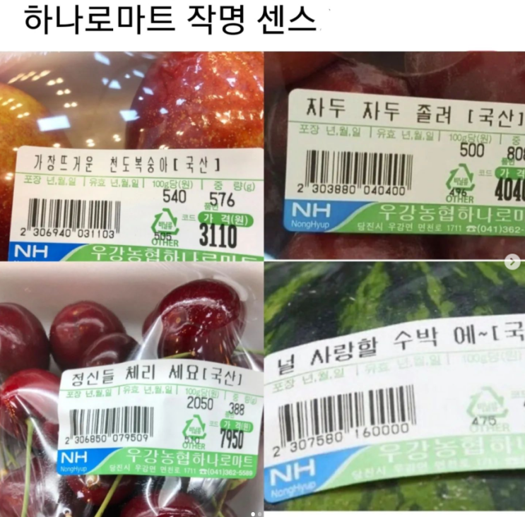  하나로마트 작명 센스