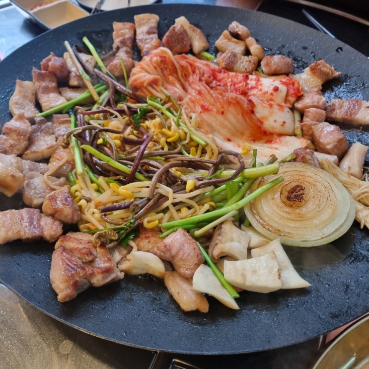  범계 야장 추천 미나리 삼겹살 맛집 오복솥뚜껑(살짝 빡친 후기)