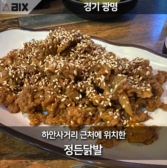  광명 하안사거리에 위치 정든닭발