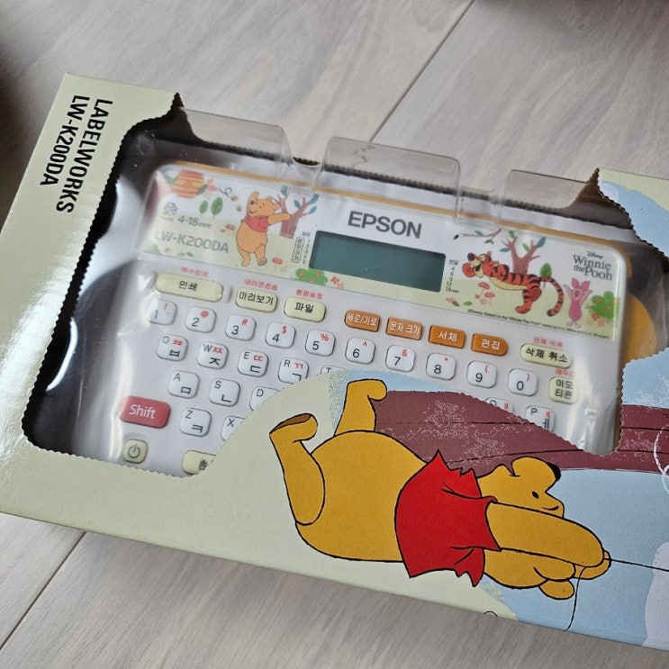  EPSON/엡손 라벨기 곰돌이푸 패키지 LW-K200DA 내돈내산