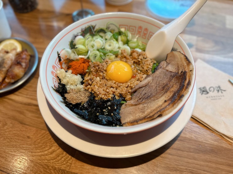  강남역 라멘맛집 멘노아지 마제소바와 닭껍질교자